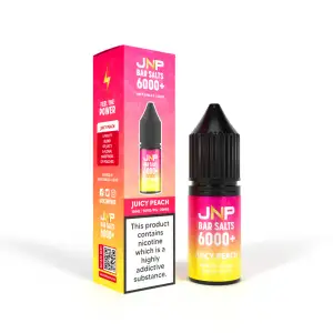 Juicy Peach Nic Salt E liquid by JNP Bar Salts 6000 10ml 